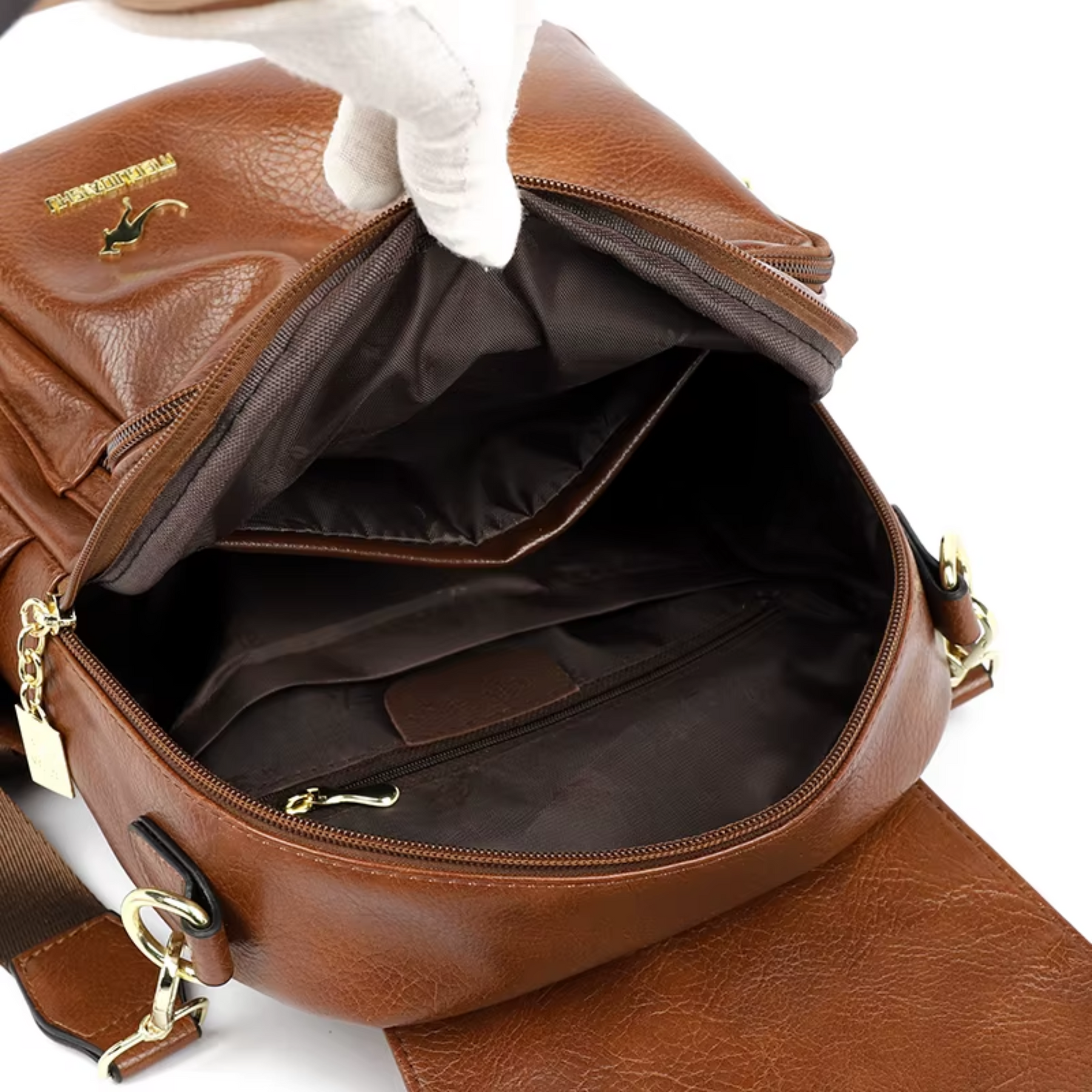 Mochila Feminina em Couro Genuíno Scarlett