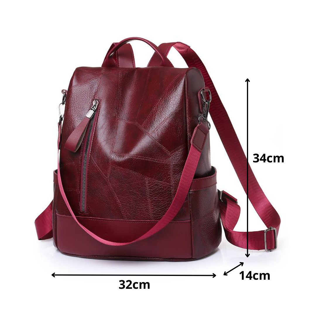 Mochila Feminina em Couro Genuíno Lior