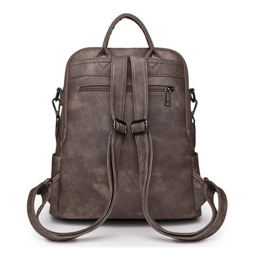 Mochila de Couro Feminina Larga Capacidade