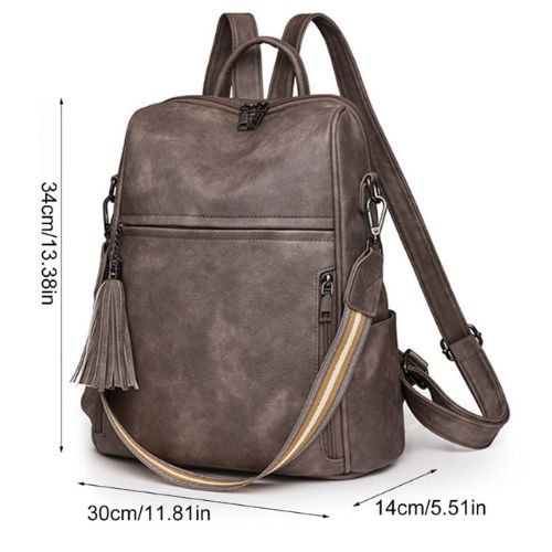 Mochila de Couro Feminina Larga Capacidade