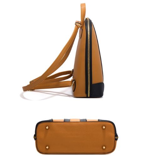 Mochila de Couro Feminina com 2 Bolsas