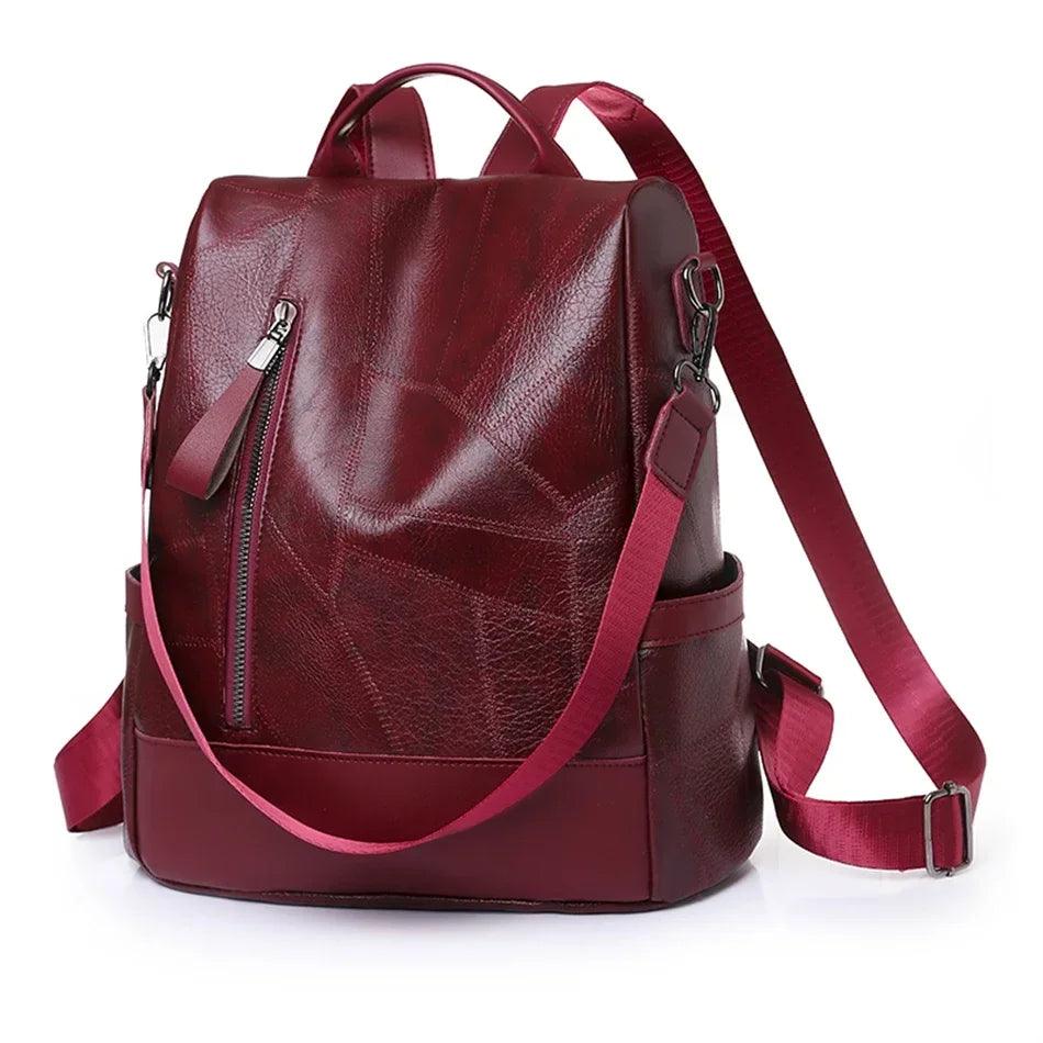 Mochila Feminina em Couro Genuíno Lior
