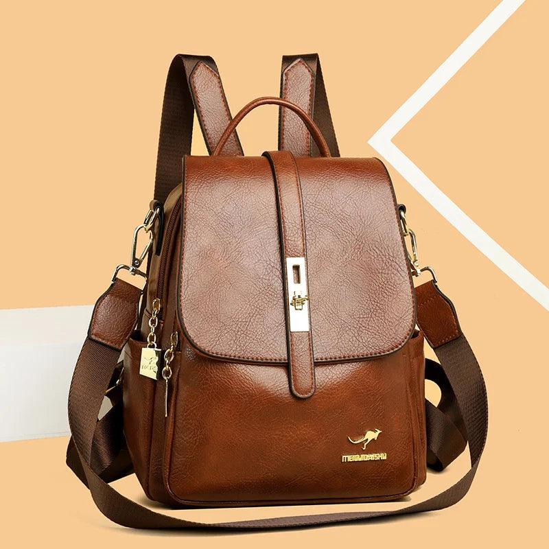 Mochila Feminina em Couro Genuíno Scarlett