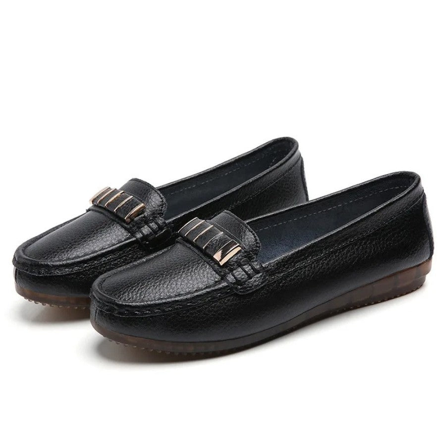 Mocassim Feminino de Couro Genuíno