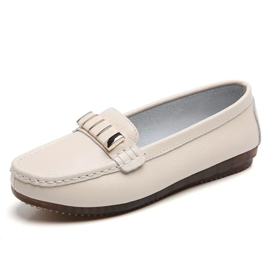 Mocassim Feminino de Couro Genuíno