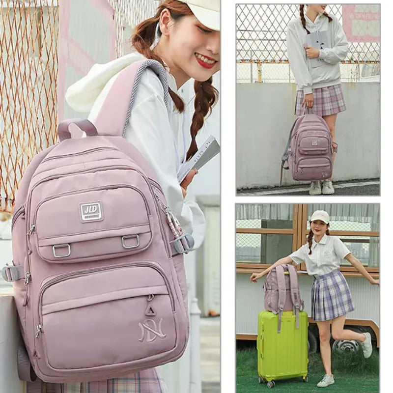 Bolsa Mochila Feminina Escolar Grande JLD