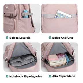Bolsa Mochila Feminina Escolar Grande JLD