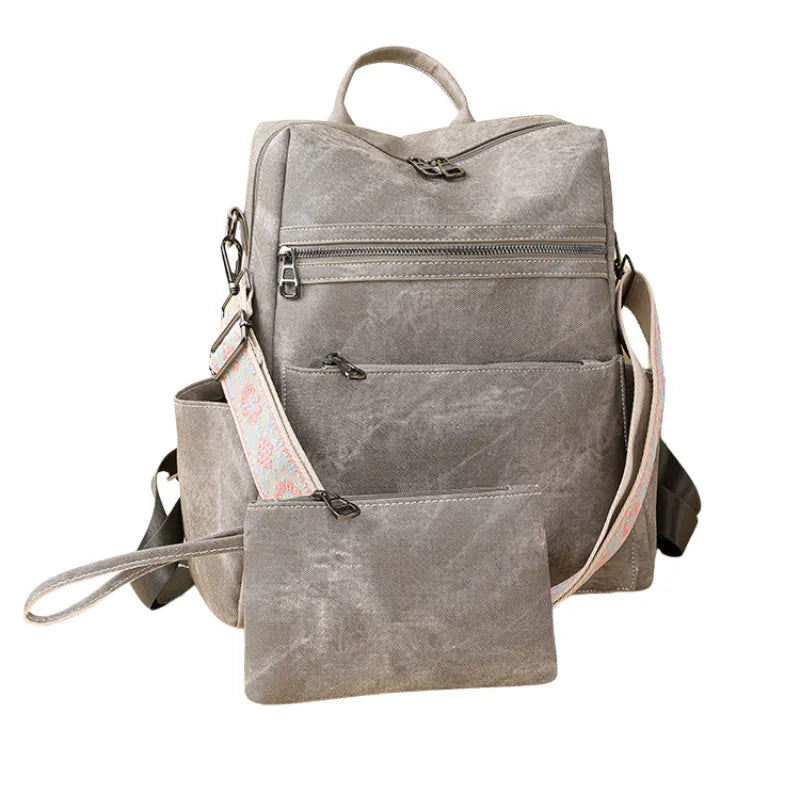 Bolsa Mochila Feminina de Couro Vegano com Alça