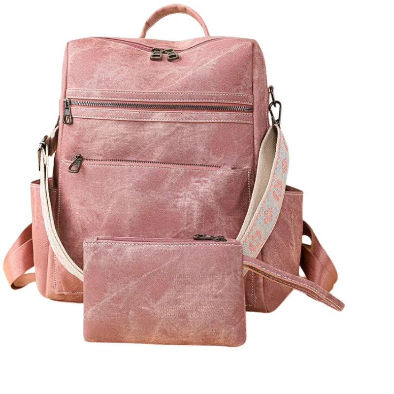 Bolsa Mochila Feminina de Couro Vegano com Alça