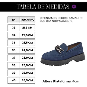 Mocassim Feminino Camurça Azul