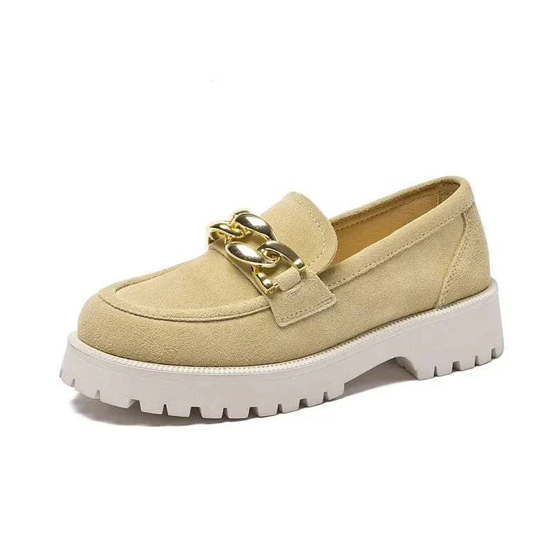 Mocassim Feminino Camurça Bege