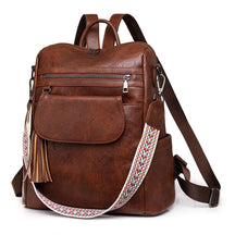 Mochila Feminina em Couro Genuíno Léa Compacta