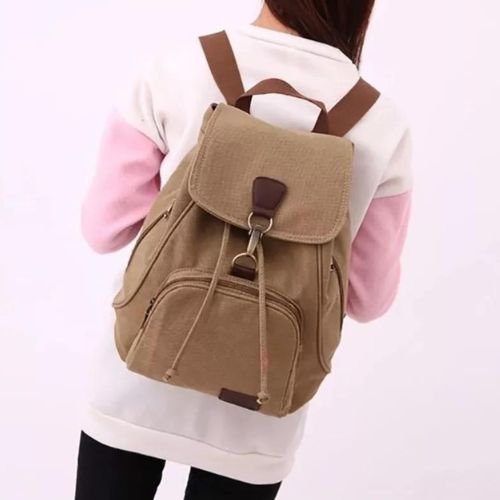 Mochila Feminina Escolar de Algodão