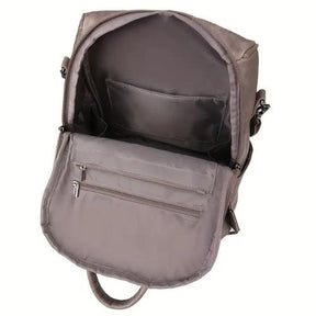 Mochila de Couro Feminina Larga Capacidade