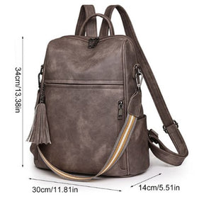 Mochila de Couro Feminina Larga Capacidade