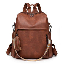 Mochila de Couro Feminina Larga Capacidade