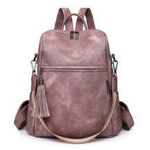 Mochila de Couro Feminina Larga Capacidade