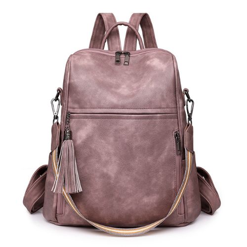 Mochila de Couro Feminina Larga Capacidade