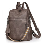 Mochila de Couro Feminina Larga Capacidade