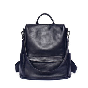 Mochila de Couro Feminina Retrô