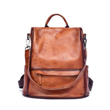Mochila de Couro Feminina Retrô
