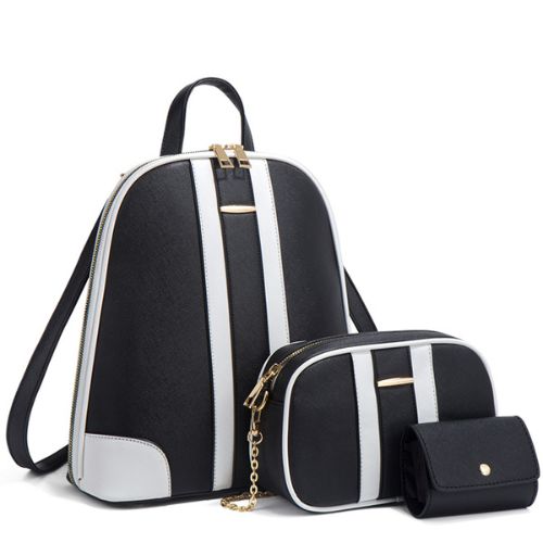 Mochila de Couro Feminina com 2 Bolsas