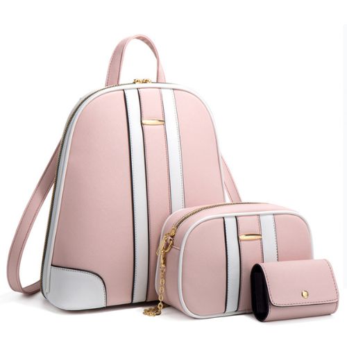 Mochila de Couro Feminina com 2 Bolsas