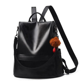 Mochila Feminina em Couro Genuíno Thalia Compacta