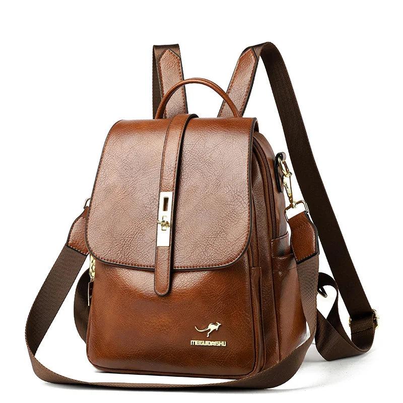 Mochila Feminina em Couro Genuíno Scarlett