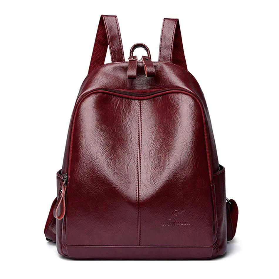 Mochila Feminina Nayla em Couro Genuíno – Moderna, Espaçosa e Resistente