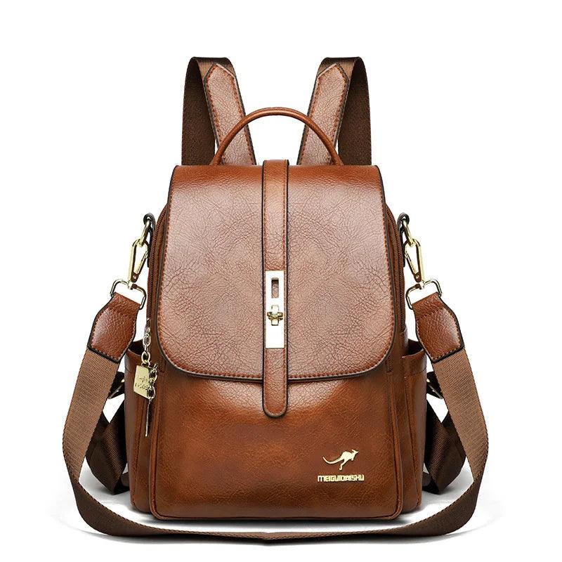 Mochila Feminina em Couro Genuíno Scarlett