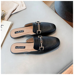 Mocassim Feminino Mule de Couro