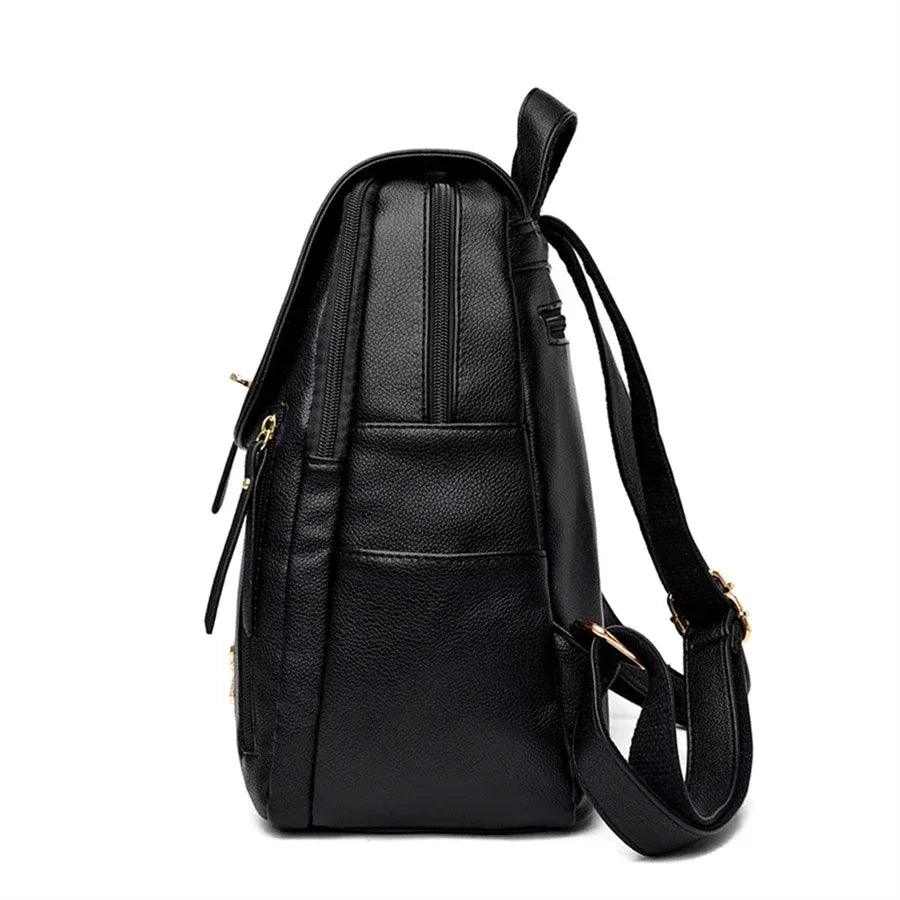 Mochila Feminina em Couro Genuíno Camille